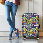 Graffiti Text Pattern Print Luggage Cover