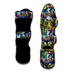 Graffiti Text Pattern Print Muay Thai Shin Guard