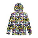 Graffiti Text Pattern Print Pullover Hoodie