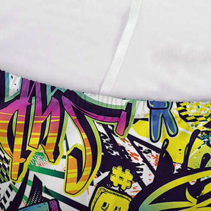 Graffiti Text Pattern Print Sofa Cover