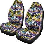 Graffiti Text Pattern Print Universal Fit Car Seat Covers