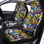 Graffiti Text Pattern Print Universal Fit Car Seat Covers