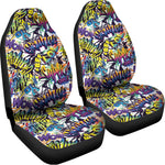Graffiti Text Pattern Print Universal Fit Car Seat Covers