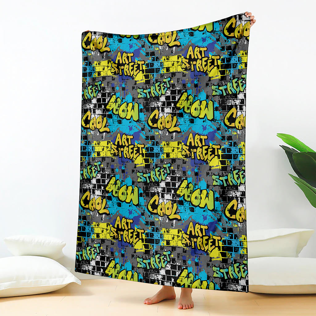 Graffiti Wall Print Blanket