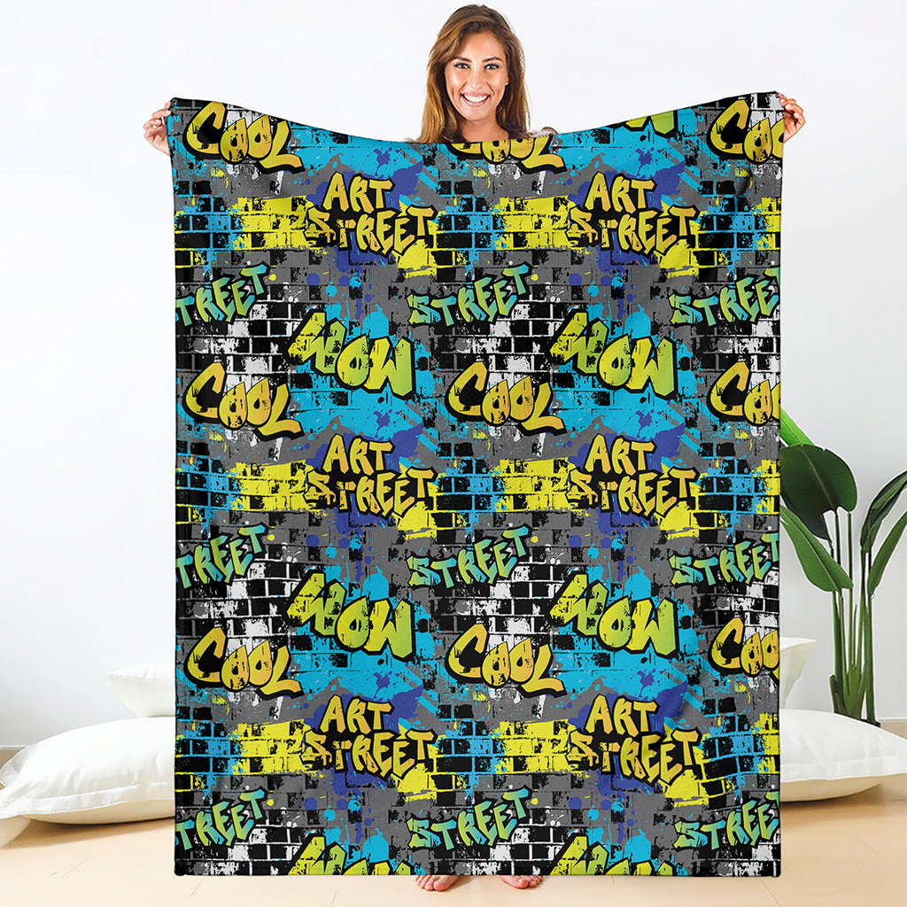 Graffiti Wall Print Blanket