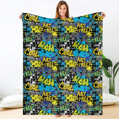 Graffiti Wall Print Blanket