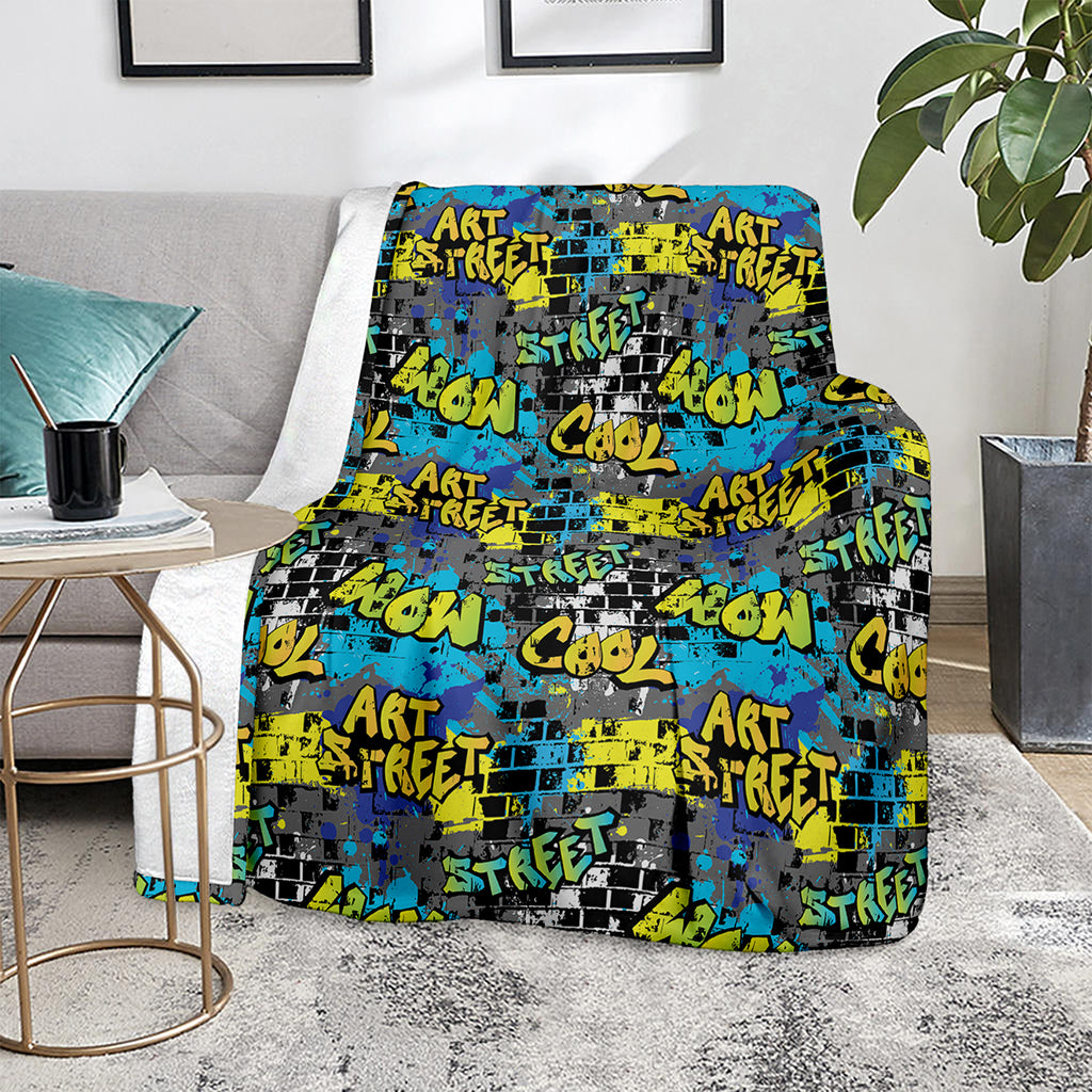 Graffiti Wall Print Blanket