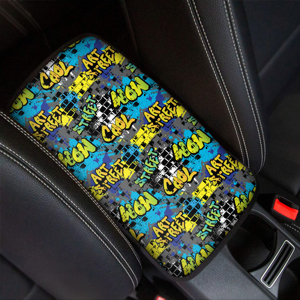 Graffiti Wall Print Car Center Console Cover