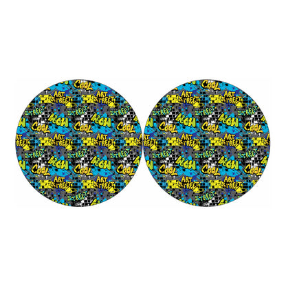 Graffiti Wall Print Car Coasters