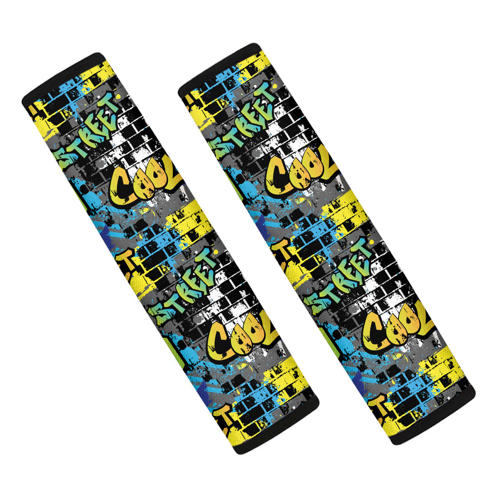 Graffiti Wall Print Car Seat Belt Covers