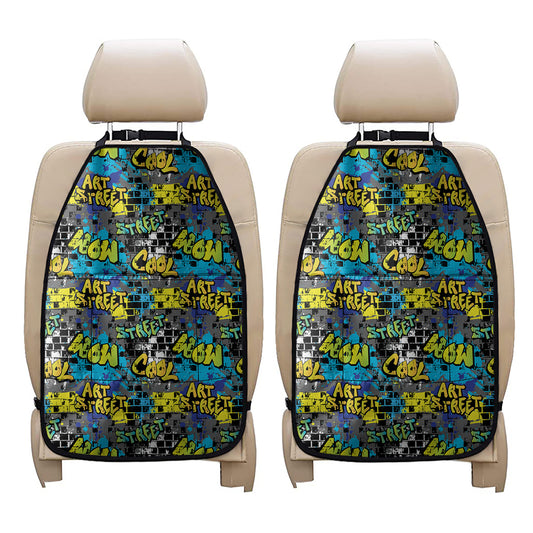 Graffiti Wall Print Car Seat Organizers