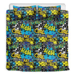 Graffiti Wall Print Duvet Cover Bedding Set