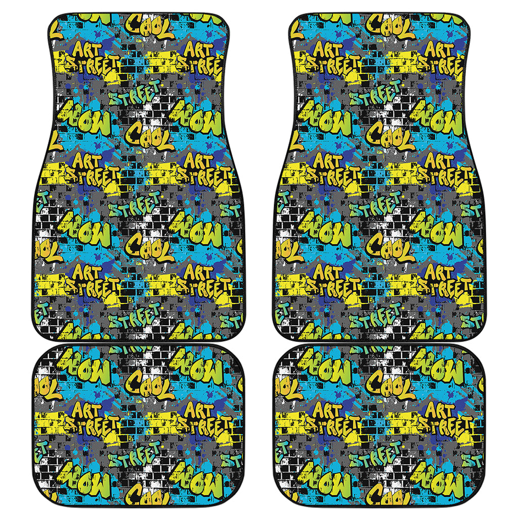 Graffiti Wall Print Front and Back Car Floor Mats