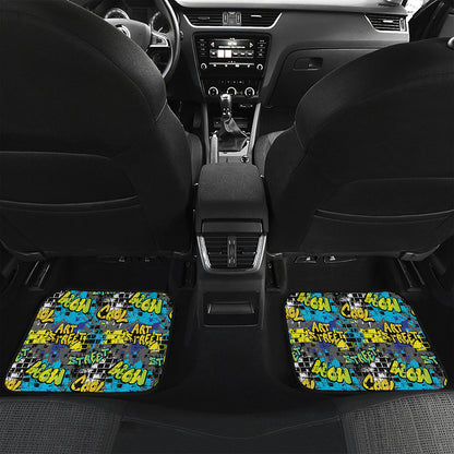 Graffiti Wall Print Front and Back Car Floor Mats