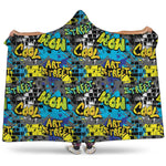 Graffiti Wall Print Hooded Blanket