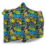 Graffiti Wall Print Hooded Blanket