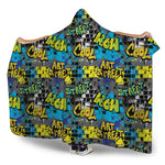 Graffiti Wall Print Hooded Blanket