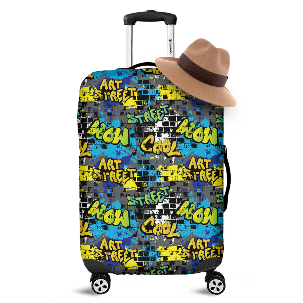 Graffiti Wall Print Luggage Cover
