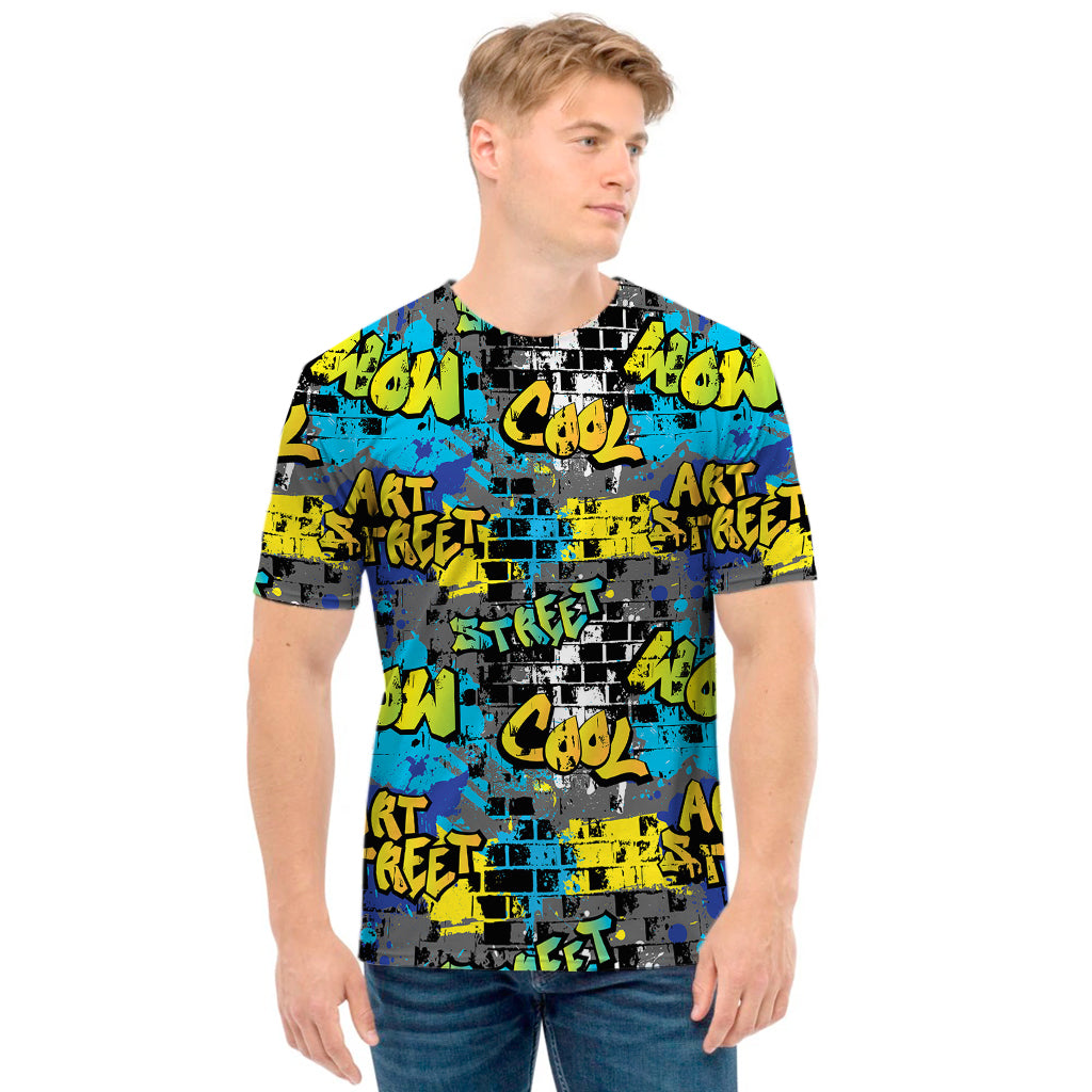 Graffiti Wall Print Men's T-Shirt