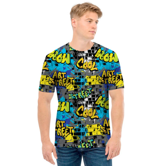 Graffiti Wall Print Men's T-Shirt