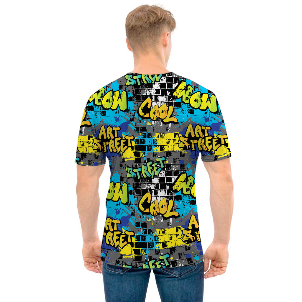 Graffiti Wall Print Men's T-Shirt