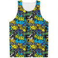 Graffiti Wall Print Men's Tank Top