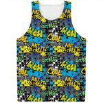 Graffiti Wall Print Men's Tank Top