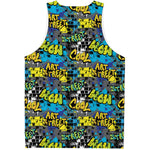 Graffiti Wall Print Men's Tank Top