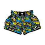 Graffiti Wall Print Muay Thai Boxing Shorts
