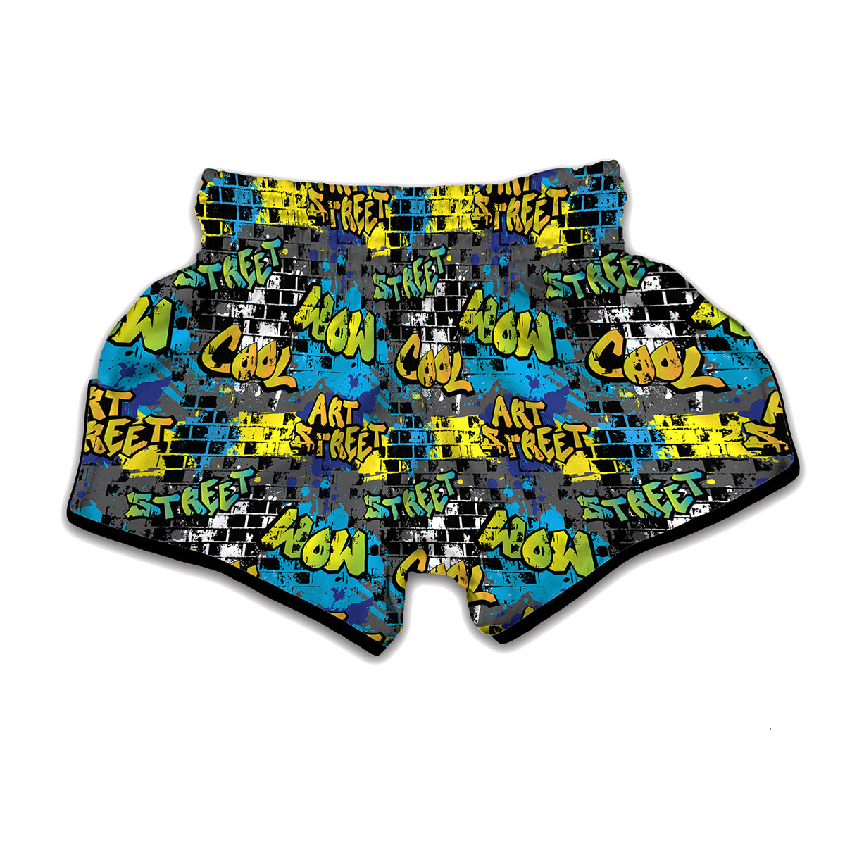 Graffiti Wall Print Muay Thai Boxing Shorts