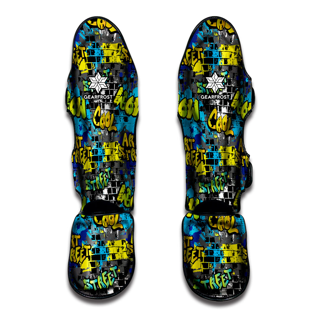 Graffiti Wall Print Muay Thai Shin Guard