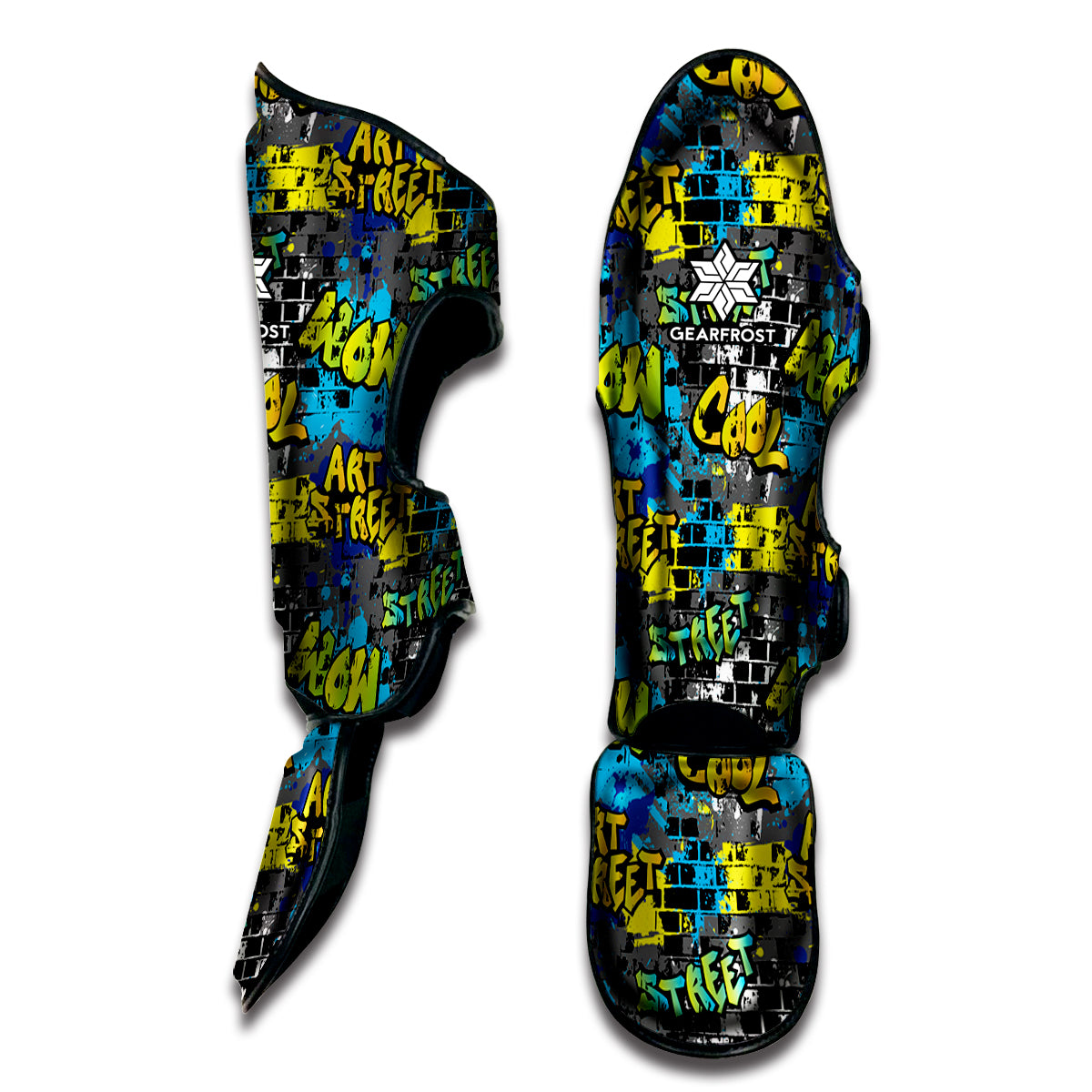 Graffiti Wall Print Muay Thai Shin Guard