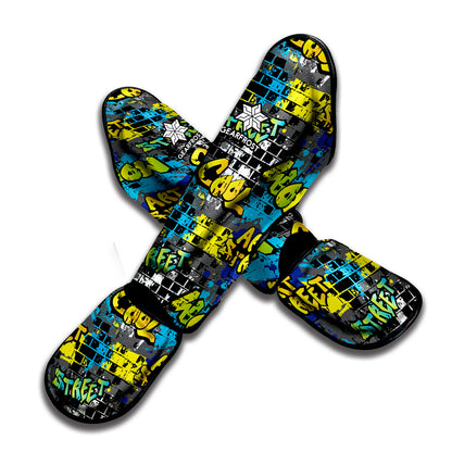 Graffiti Wall Print Muay Thai Shin Guard