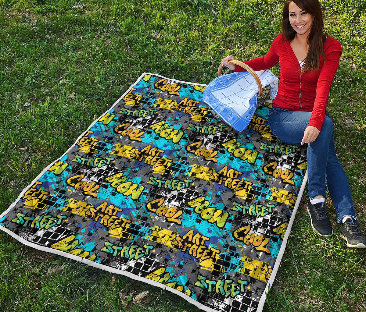 Graffiti Wall Print Quilt