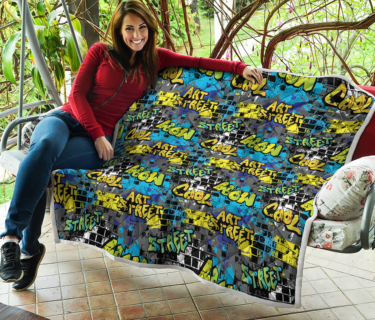 Graffiti Wall Print Quilt