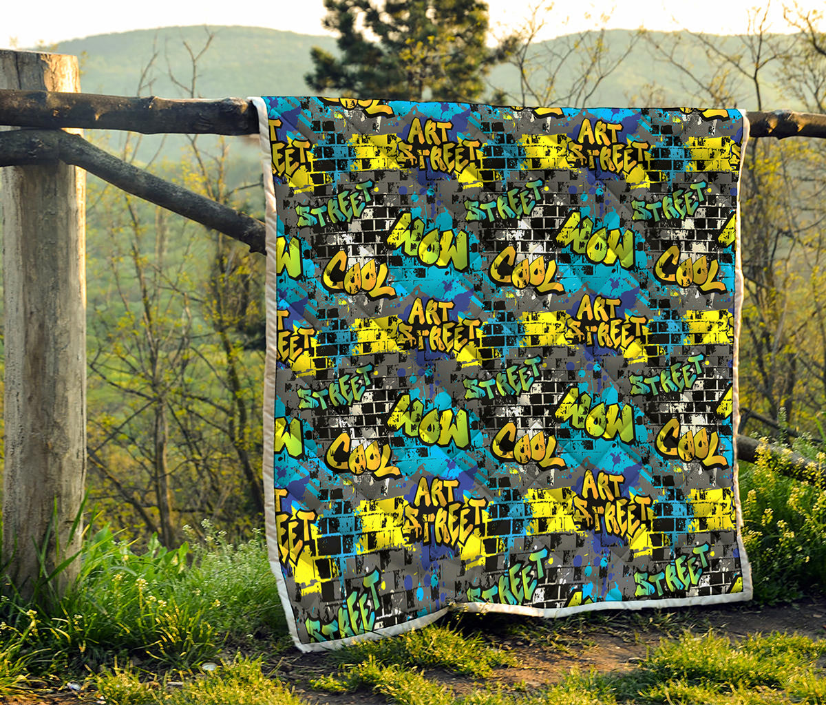 Graffiti Wall Print Quilt