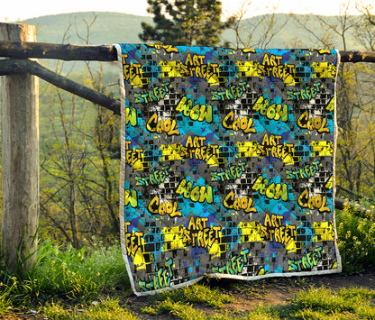 Graffiti Wall Print Quilt