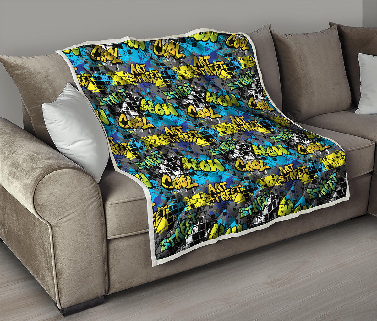 Graffiti Wall Print Quilt