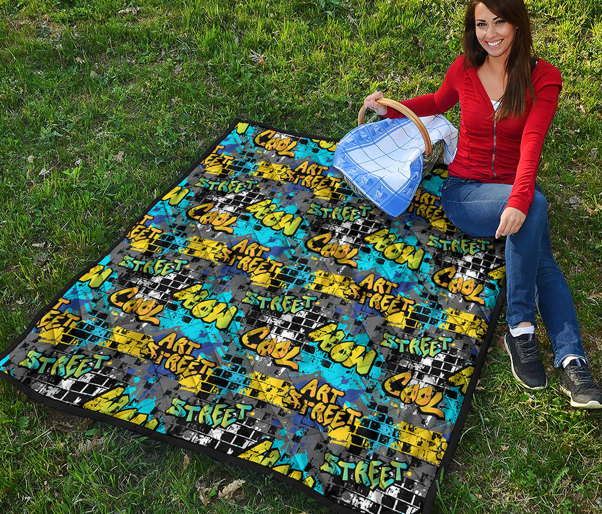 Graffiti Wall Print Quilt