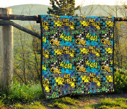 Graffiti Wall Print Quilt