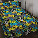 Graffiti Wall Print Quilt Bed Set