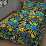 Graffiti Wall Print Quilt Bed Set