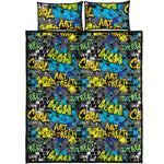 Graffiti Wall Print Quilt Bed Set