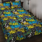 Graffiti Wall Print Quilt Bed Set