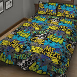 Graffiti Wall Print Quilt Bed Set