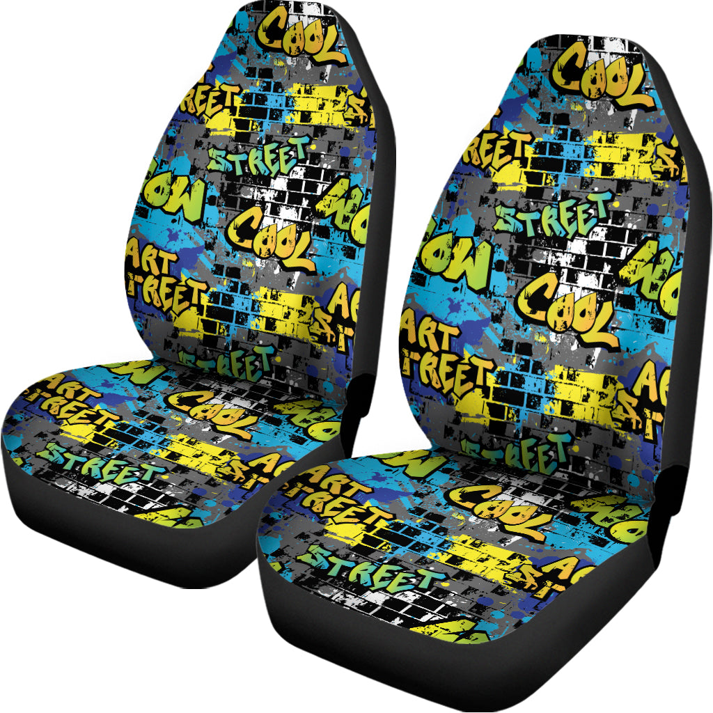 Graffiti Wall Print Universal Fit Car Seat Covers