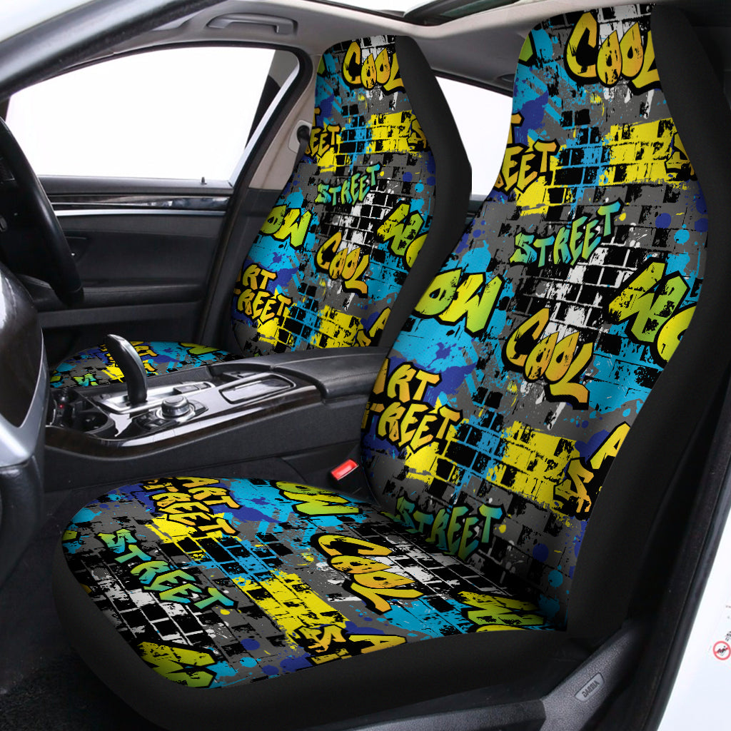 Graffiti Wall Print Universal Fit Car Seat Covers