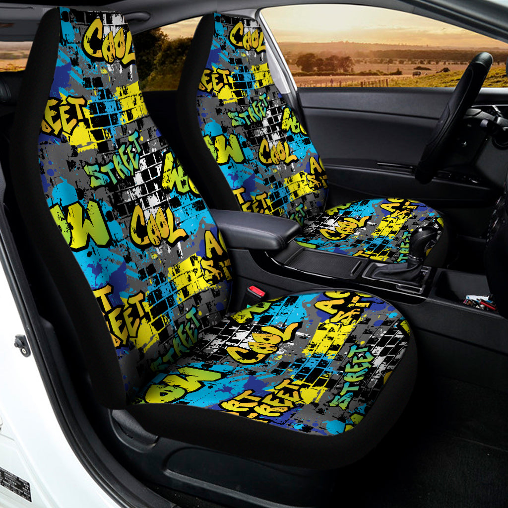Graffiti Wall Print Universal Fit Car Seat Covers