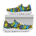 Graffiti Wall Print White Running Shoes