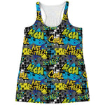 Graffiti Wall Print Women's Racerback Tank Top